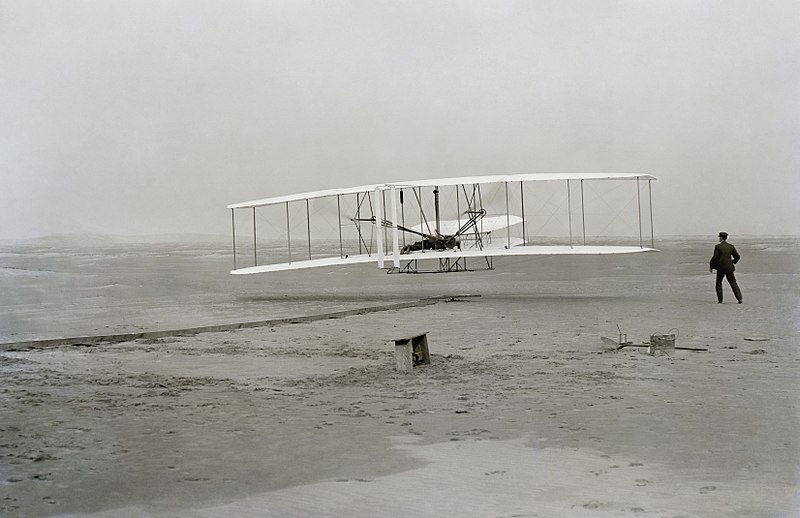 First_flight by Wright Brothers. Image Source: Wikipedia