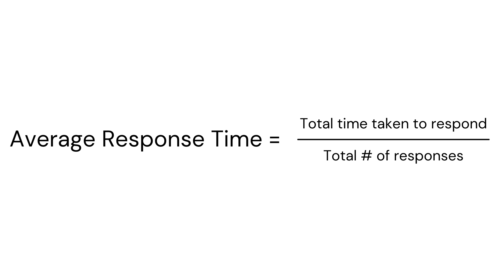 Average Response Time formula