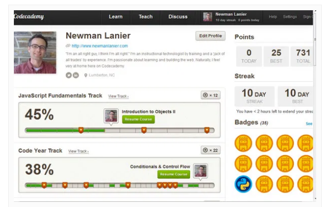 Codecademy gamification