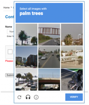 captcha squares - palm trees