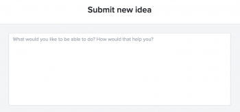 submit an idea feedback