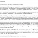 Summary Image – Management Consultant – CMC cert