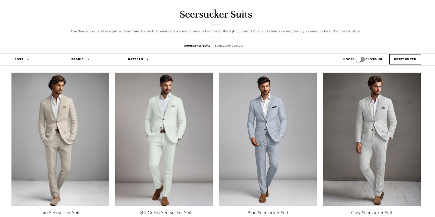 clothing brand specializing in a diverse range of suits
