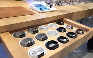 Apple Watch demo table. Source: The Telegraph