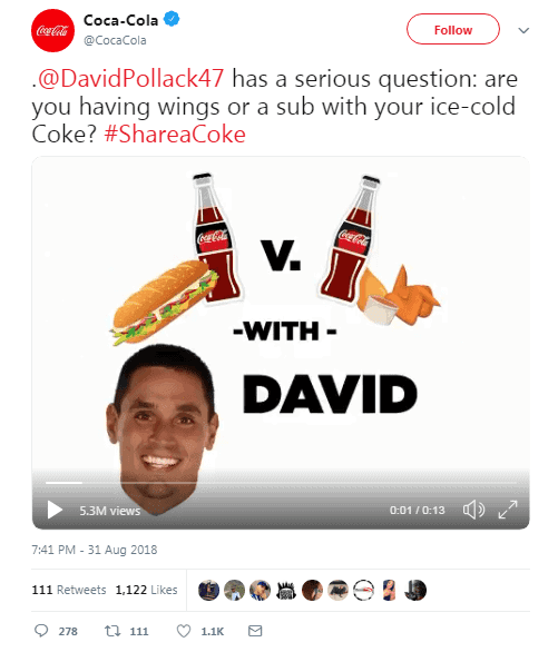Coca-Cola’s campaign on Twitter